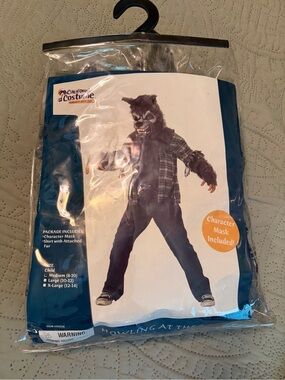 California Costumes Gray and Black Werewolf Kids Costume with Mask